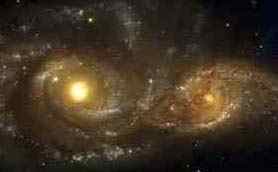 Взаимодействующие галактики NGC-2207 и IC-2163, фото Hubble Heritage